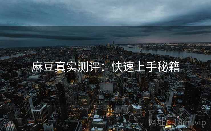麻豆真实测评：快速上手秘籍